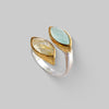 Lemon Quartz | Aqua Chalcedony Ring