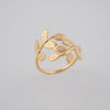 Overlapping Leaf Ring (Gold)