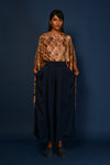 Silk Satin Palazzos - Midnight Blue
