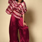Silk Box Top Magenta