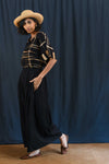 Eri Silk Palazzos - Black