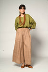 Beige Natural Eri Silk Palazzo Pants