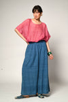 Indigo Eri Silk Palazzo Pants for Women
