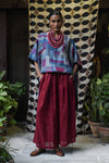 Linen Silk Palazzos - Ruby