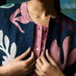 Kashmiri Crewel Poncho - Navy