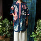 Kashmiri Crewel Poncho - Navy