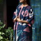 Kashmiri Crewel Poncho - Navy