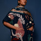 Kashmiri Crewel Poncho - Navy