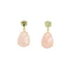 Prehnite | Rose Quartz Earrings