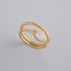 Moonstone Gold Ring (Set of 2)