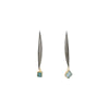 Rhodium Plated Apatite Earrings