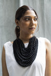 Upcycled Necklace - 22 Strand - Black | Gold