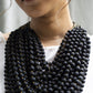 Upcycled Necklace - 22 Strand - Black | Gold