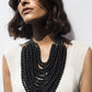 Upcycled Necklace - 22 Strand - Black | Silver