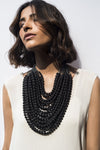 Upcycled Necklace - 22 Strand - Black | Silver