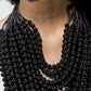 Upcycled Necklace - 22 Strand - Black | Silver