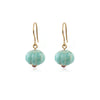Carved Amazonite | Garnet Earrings
