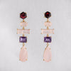 Multi Stone Dangler Earrings