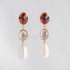 Garnet | Smokey | Pearl Earrings