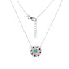 Circular Garnet | Turquoise Necklace