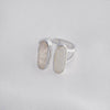 Double Moonstone Open Ring