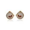 Moon Glow Garnet Bloom Studs