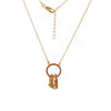 Celeste Circle Drop Necklace (Gold)