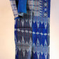 Kantha Silk Scarf - Blue Ikat