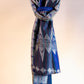 Kantha Silk Scarf - Blue Ikat