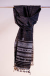 Vankar Wool | Silk Scarf - Charcoal