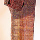 Kantha Silk Scarf - Maroon Chintz