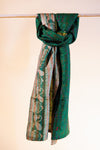 Kantha Silk Scarf - Green