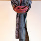 Kantha Silk Scarf - Black Stripes