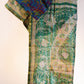 Kantha Silk Scarf - Green | Blue