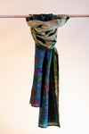 Kantha Silk Scarf - Green | Blue