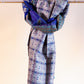 Kantha Silk Scarf - Blue | White