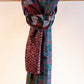 Kantha Silk Scarf - Red | Green