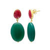 Green Onyx | Sillimanite Earrings