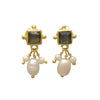 Pearl | Labradorite Earrings