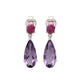 Amethyst | Ruby Earrings