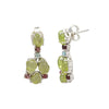 Carved Peridot | Tourmaline Earrings