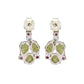 Carved Peridot | Tourmaline Earrings