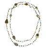 Carved Labradorite | Blue Topaz Necklace