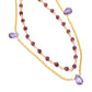 Amethyst | Ruby Short Necklace