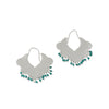 Turquoise Bead Hoops