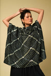 Silk Lehriya Cowl Poncho