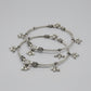 Silver Double Chain Anklets (Pair)