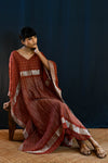 Handwoven Lineya Linen Zari Kaftan For Women