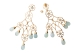 Aqua Chalcedony Statement Earrings , أكوا العقيق بيان أقراط