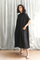 Linen Dress - Obsidian,فستان كتان - حجر السج